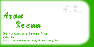 aron kremm business card